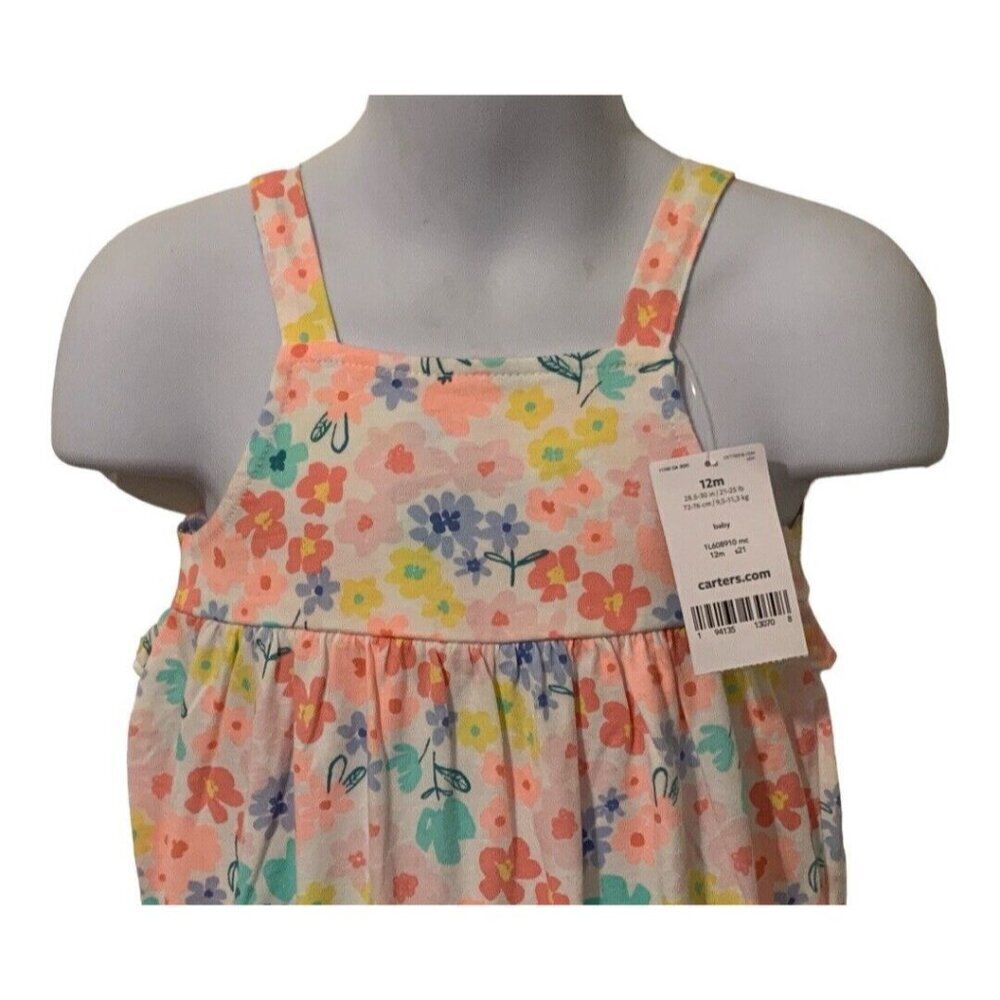 Carters Baby Girls Floral Pull On Shorts Romper Size 12M Multicolor 2 Items - Picture 9 of 16